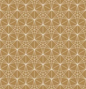 Seamless pattern based on Japanese ornament Kumiko Stock Illustration