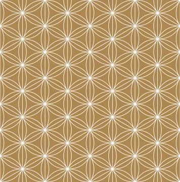 Seamless pattern based on Japanese ornament Kumiko Stock Illustration
