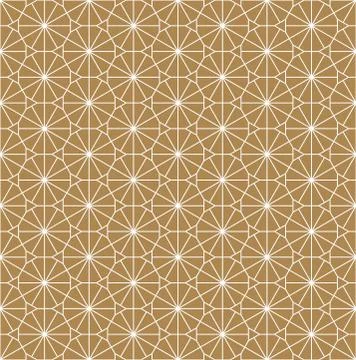 Seamless pattern based on Japanese ornament Kumiko Stock Illustration