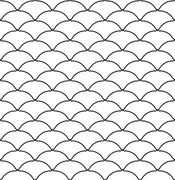 Seamless pattern based on Japanese ornament Kumiko.Black and white. Stock Illustration