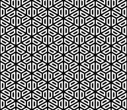 Seamless pattern based on Japanese ornament Kumiko Stock Illustration