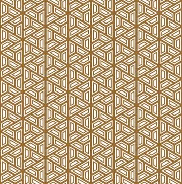 Seamless pattern based on Japanese ornament Kumiko Stock Illustration