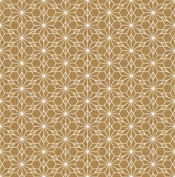 Seamless pattern based on Japanese ornament Kumiko Stock Illustration