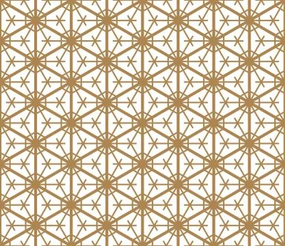 Seamless pattern based on Japanese ornament Kumiko Stock Illustration