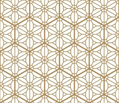 Seamless pattern based on Japanese ornament Kumiko Stock Illustration