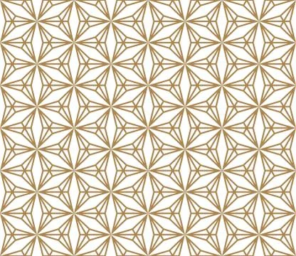Seamless pattern based on Japanese ornament Kumiko Stock Illustration