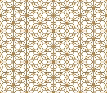 Seamless pattern based on Japanese ornament Kumiko Stock Illustration