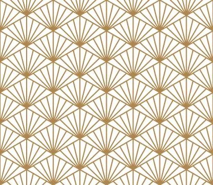 Seamless pattern based on Japanese ornament Kumiko Stock Illustration