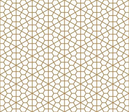 Seamless pattern based on Japanese ornament Kumiko Stock Illustration