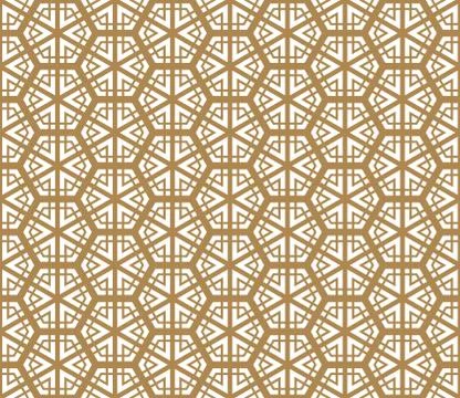 Seamless pattern based on Japanese ornament Kumiko Stock Illustration