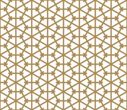 Seamless pattern based on Japanese ornament Kumiko Stock Illustration