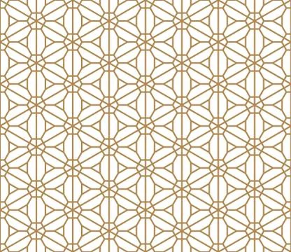 Seamless pattern based on Japanese ornament Kumiko Stock Illustration