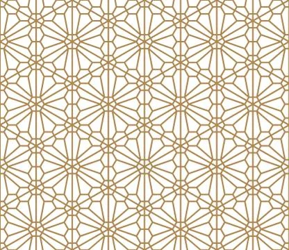 Seamless pattern based on Japanese ornament Kumiko Stock Illustration