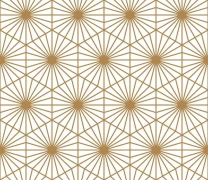 Seamless pattern based on Japanese ornament Kumiko Stock Illustration