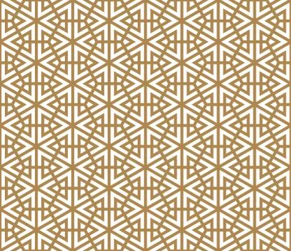 Seamless pattern based on Japanese ornament Kumiko Stock Illustration