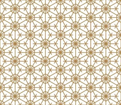 Seamless pattern based on Japanese ornament Kumiko Stock Illustration