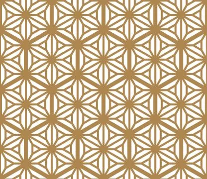 Seamless pattern based on Japanese ornament Kumiko Stock Illustration