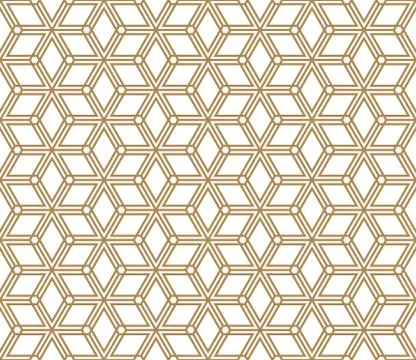 Seamless pattern based on Japanese ornament Kumiko Stock Illustration