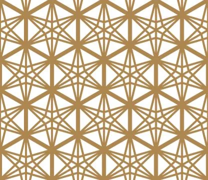 Seamless pattern based on Japanese ornament Kumiko Stock Illustration