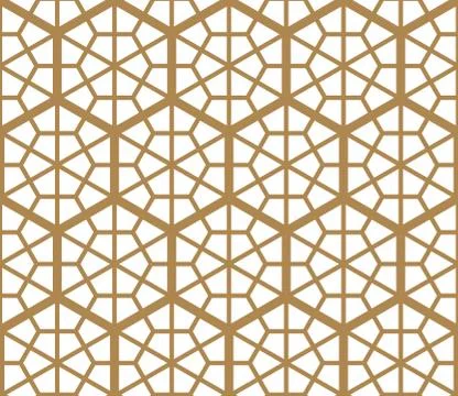 Seamless pattern based on Japanese ornament Kumiko Stock Illustration