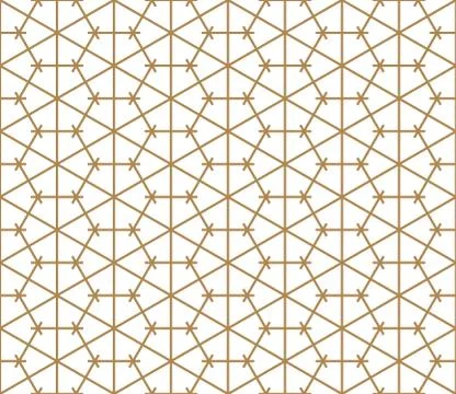 Seamless pattern based on Japanese ornament Kumiko Stock Illustration