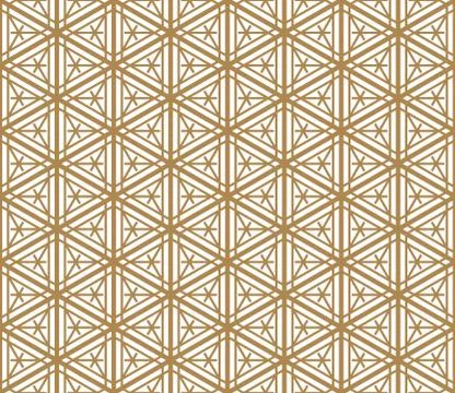 Seamless pattern based on Japanese ornament Kumiko Stock Illustration