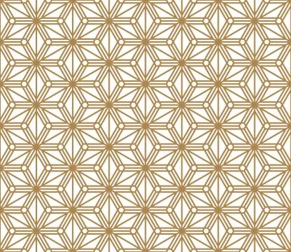 Seamless pattern based on Japanese ornament Kumiko Stock Illustration