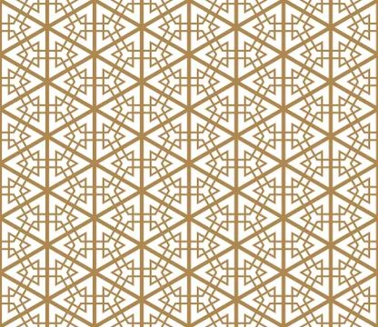 Seamless pattern based on Japanese ornament Kumiko Stock Illustration