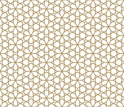 Seamless pattern based on Japanese ornament Kumiko Stock Illustration