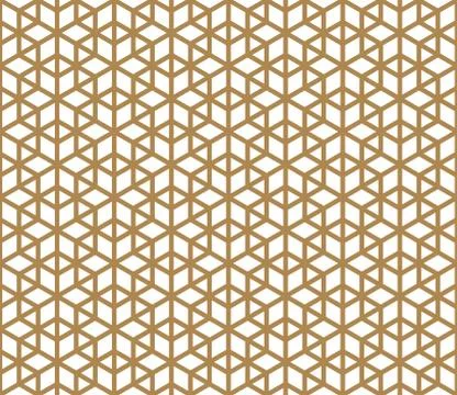 Seamless pattern based on Japanese ornament Kumiko Stock Illustration