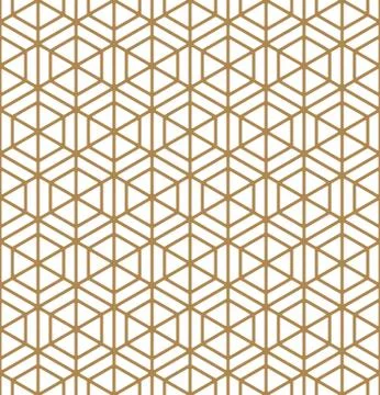 Seamless pattern based on Japanese ornament Kumiko Stock Illustration