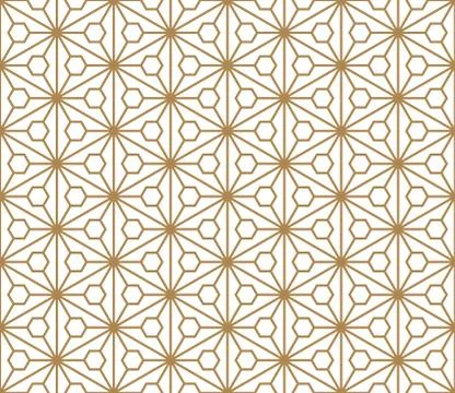 Seamless pattern based on Japanese ornament Kumiko Stock Illustration