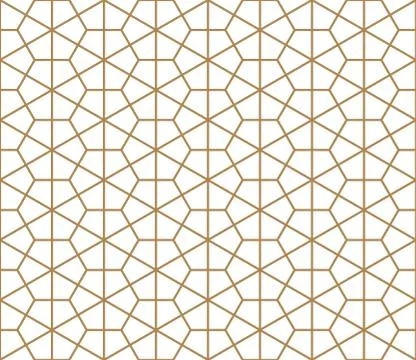 Seamless pattern based on Japanese ornament Kumiko Stock Illustration