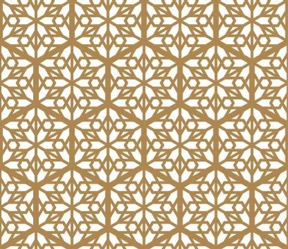 Seamless pattern based on Japanese ornament Kumiko Stock Illustration