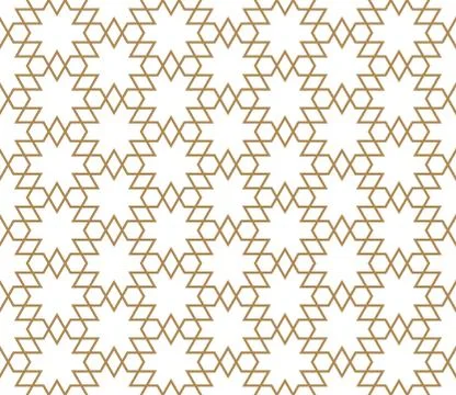 Seamless pattern based on Japanese ornament Kumiko Stock Illustration