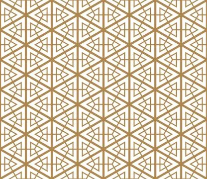 Seamless pattern based on Japanese ornament Kumiko Stock Illustration