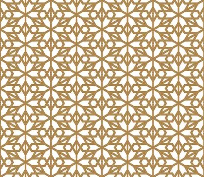 Seamless pattern based on Japanese ornament Kumiko Stock Illustration