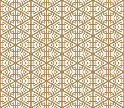 Seamless pattern based on Japanese ornament Kumiko Stock Illustration
