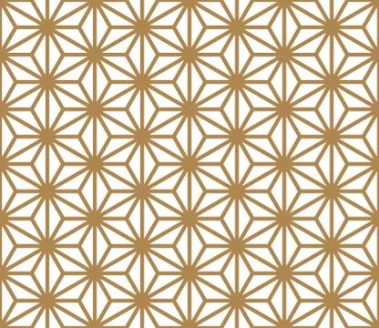 Seamless pattern based on Japanese ornament Kumiko Stock Illustration