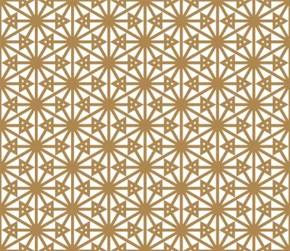 Seamless pattern based on Japanese ornament Kumiko Stock Illustration