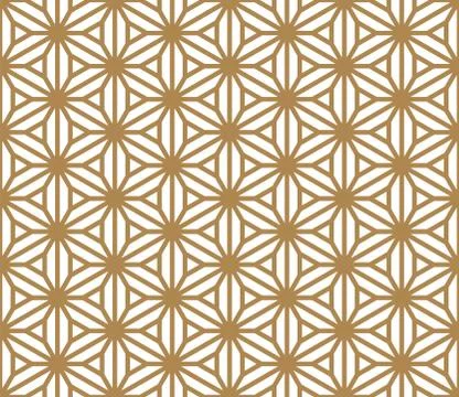 Seamless pattern based on Japanese ornament Kumiko Stock Illustration