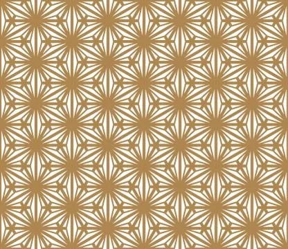 Seamless pattern based on Japanese ornament Kumiko Stock Illustration