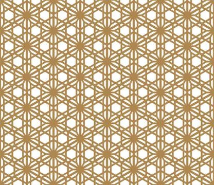 Seamless pattern based on Japanese ornament Kumiko Stock Illustration