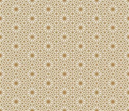 Seamless pattern based on Japanese ornament Kumiko Stock Illustration