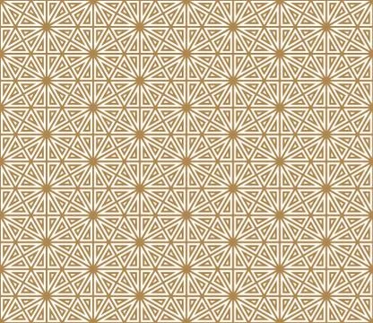 Seamless pattern based on Japanese ornament Kumiko Stock Illustration