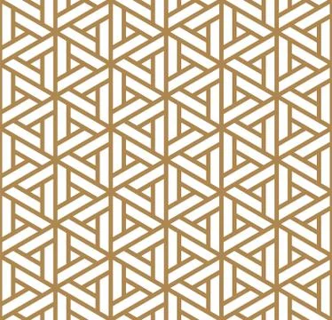 Seamless pattern based on Japanese ornament Kumiko Stock Illustration