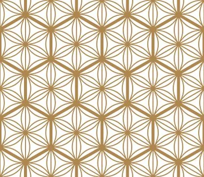 Seamless pattern based on Japanese ornament Kumiko Stock Illustration