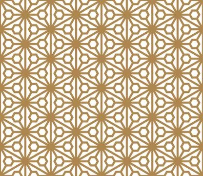 Seamless pattern based on Japanese ornament Kumiko Stock Illustration