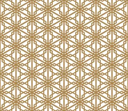 Seamless pattern based on Japanese ornament Kumiko Stock Illustration