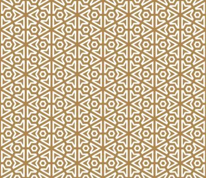 Seamless pattern based on Japanese ornament Kumiko Stock Illustration